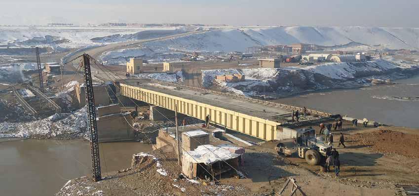 Afganistan - Tahar İli Kökçe Nehri Köprü ve Yol Yapımı Uçak işletmesi alanı inşaatı UH TIGER / NH 90 Taahüdümüz altında yapımı tamamlanmış