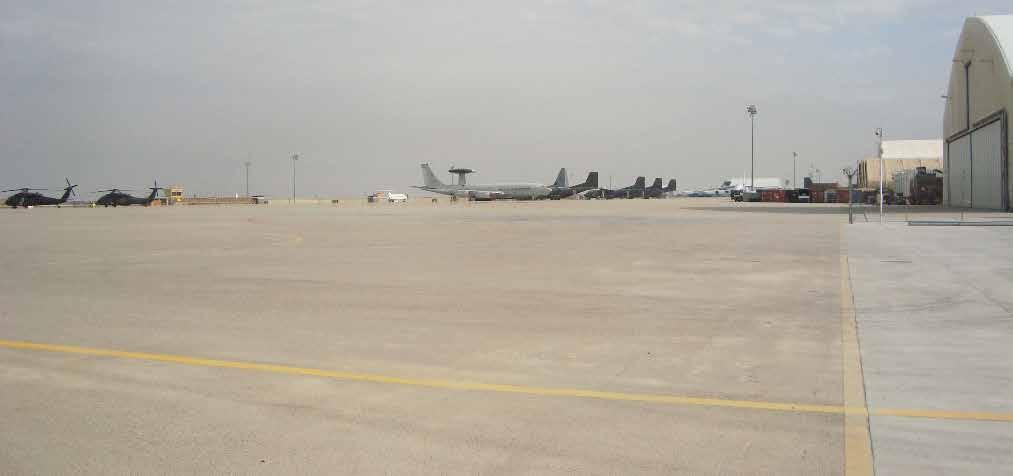 TAMAMLANAN PROJELER - AFGANİSTAN Mezar-ı Şerif Havaalanı - Apron ve Park İnşaatı, Uçak Tamir Bakım Alanları Afganistan ın Balkh eyaletinde, Mezar-ı Şerif Havaalanı bölgesinde NATO - ISAF Askeri