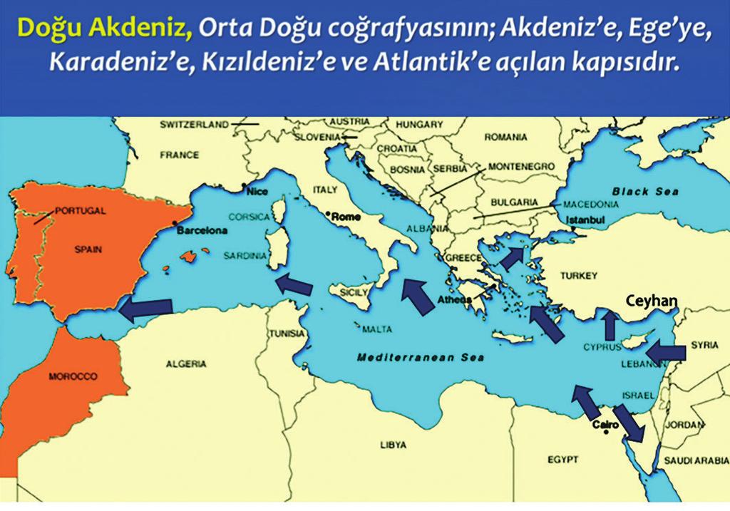 denizlere ve Türkiye ye Akdeniz üzerinden erişim coğrafyasıdır.