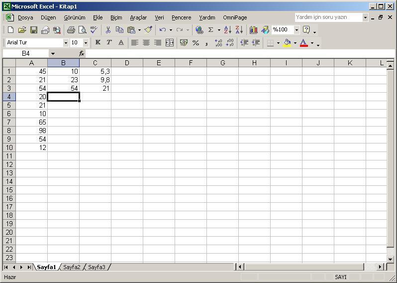 EXCEL DE FORMÜLLER VE FONKSĠYONLAR Excel programı mantıksal ve aritmetiksel iģlemler yapabilir. Bunun için Excel de formüller kullanılır. Formüller = iģareti ile baģlar.