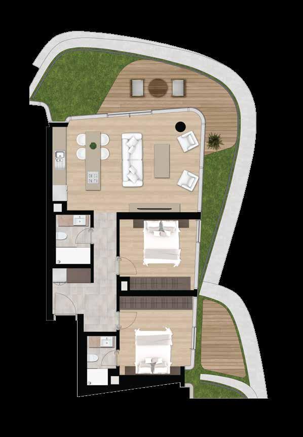 2+1 Kat Planı 10 9 3 4 NET ALAN BRÜT ALAN GENEL BRÜT ALAN 75.29 m² 124.26 m² 155.33 m² 5 2 8 1 2 Giriş Holü Hol 4.