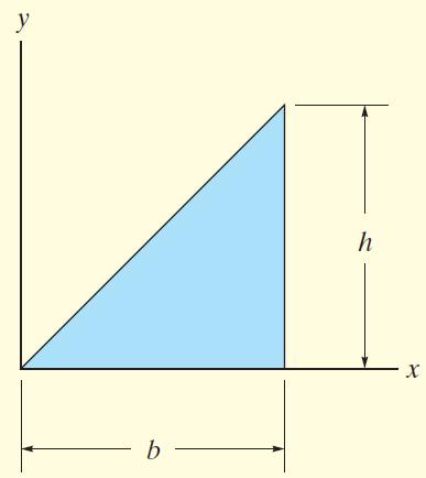 Örnek 10-7 Şekilde gösterilen üçgenin I xy