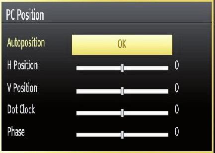 PC Picture Settings For adjusting PC picture items, do the following: Press or button to select Picture icon. Picture menu appears on the screen.
