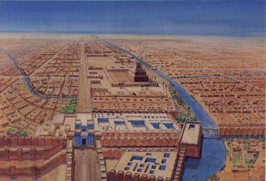 Genel olarak Sümer ve Asur şehirlerinin planları, etrafları beyaz duvarlarla çevrili,dar ve eğri büğrü sokaklarda şekillenmiştir.