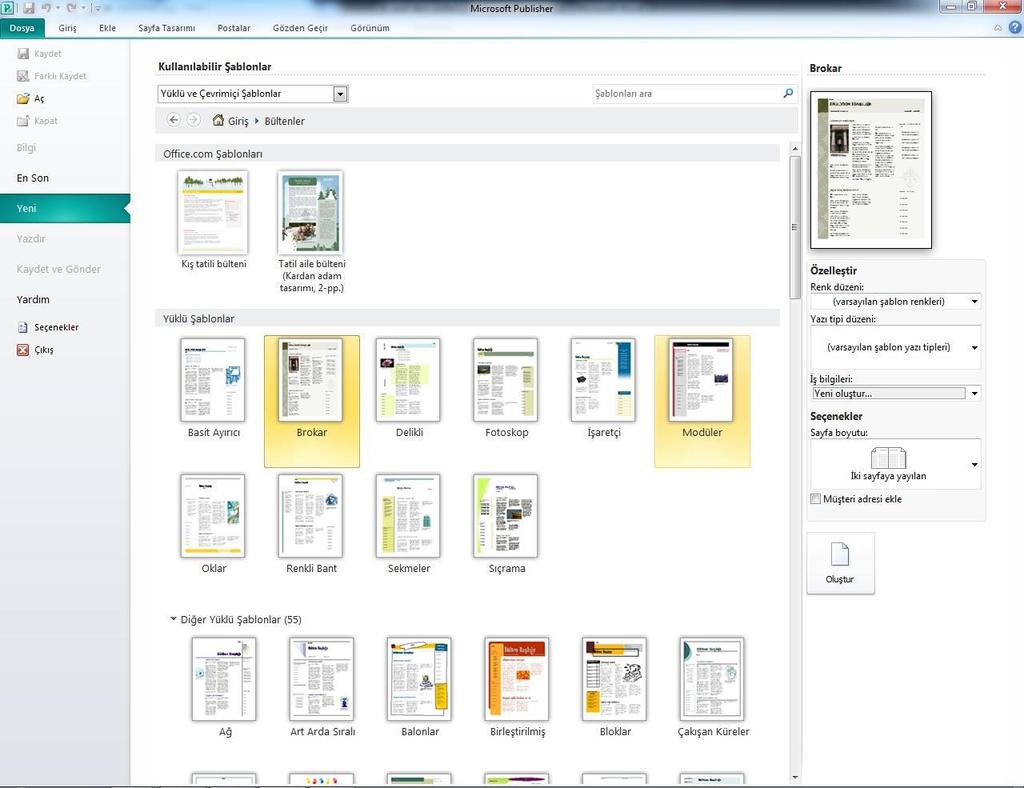 MİCROSOFT PUBLISHER Microsoft Publisher programı, MS Office içerisinde sunulan bir Masaüstü Yayıncılık programıdır.
