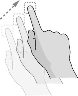 basılı tutun. Sürükleme sırasında, hedef konuma ulaşıncaya dek parmağınızı ekrandan kaldırmayın.