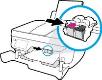 Kağıt sıkışmasını kartuş erişim alanından gidermek için 1. Yazıcıyı kapatmak için Güç düğmesine basın. 2.