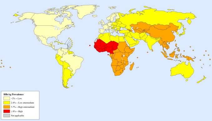 Hepatit B İnfeksiyonun Global Epidemiyolojisi D D A,C,B,D,G F F, H G E D A,D A D D D A,D D C C B,C B,C B B,C A,C C C F A,D B,C C,D HBsAg Sıklığı Düşük