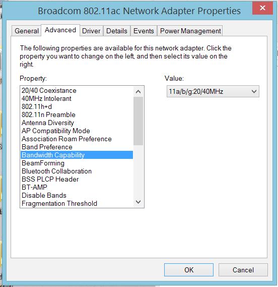 4. Wi-Fi durumu penceresinde, geçerli ağ adaptörünüzün özelliklerini açmak için Properties > Configure (Özellikler > Yapılandır) düğmesini seçin. 5.