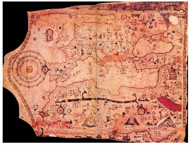 16. YÜZYIL TÜRK HARİTACILIĞI HACI EBUL HASAN Avrupa-Afrika Haritası (1552) Batıda Kanarya adalarından, doğuda Ağrı Dağına, kuzeyde Baltık Denizinden, güneyde Ümit Burnuna kadar olan bölgenin