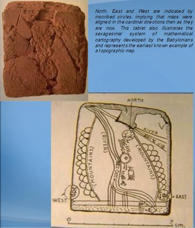 İlk Haritalar - Babil ve Mısır Haritacılığı Bugünkü Dicle-Fırat nehirleri arasında kalan ve M.Ö.
