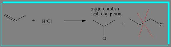 Bu bir regiospesifik reaksiyondur ve burada 1-propanol ya da diğer adı ile n-propanol oluşmaz.