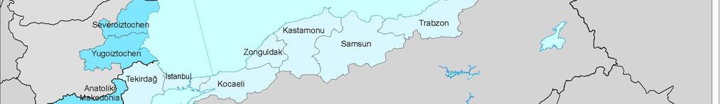 Sivastopol*, Zaporosh ye ve Donetsk Oblast, Kırım Özerk Bölgesi*; Ermenistan, Gürcistan, Moldova tüm bölgeler.