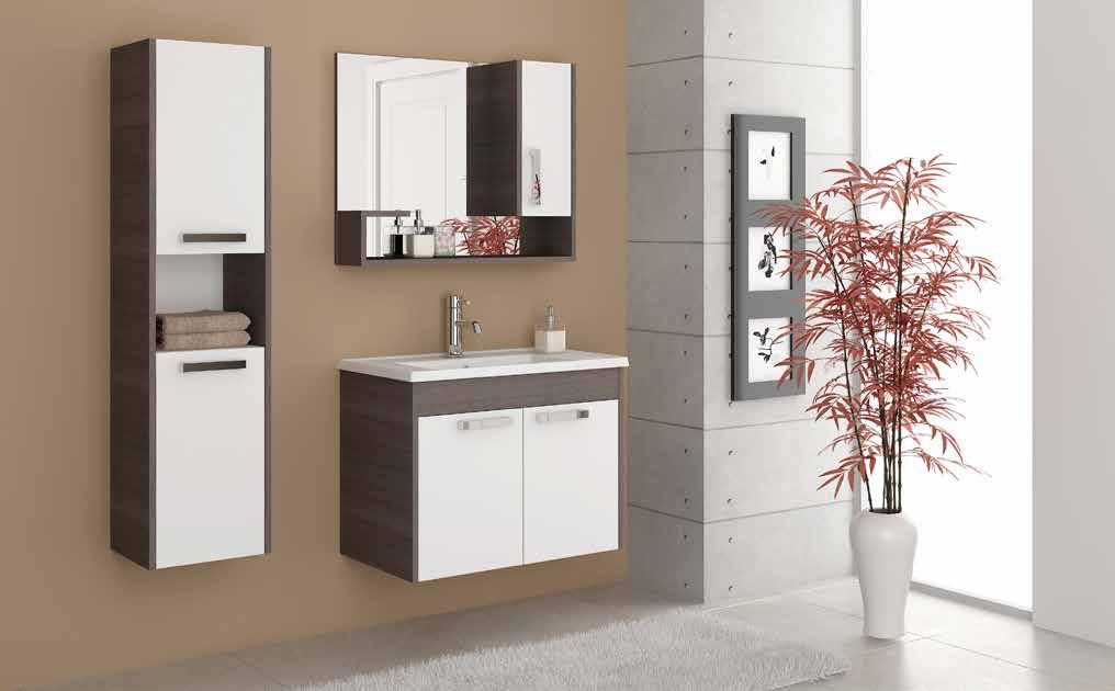 Banyo Dolapları OXY 80 52 Sekura;Banyolarınızda yeni tarzın ismi Modern ve estetik çizgilere sahip sekure serisi ile