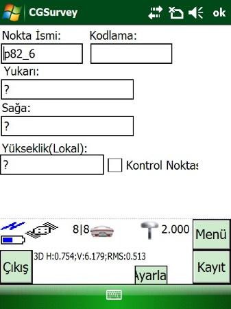 nokta girişi,hat girişi,veri Kalibrasyonu,Koordinat Değiştirme gibi