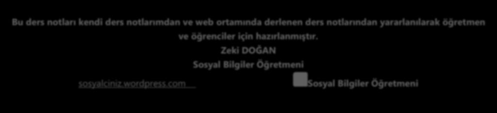 ortamında derlenen ders notlarından yararlanılarak öğretmen ve öğrenciler