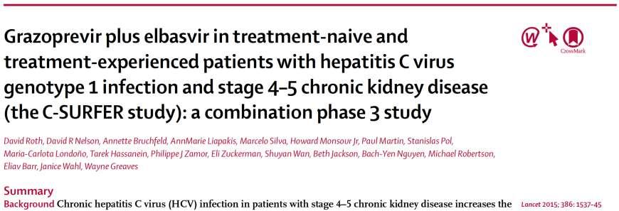 0 12hf 24hf 111 Grazoprevir 100 mg Elbasvir 50 mg