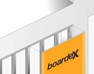 BoardeX in sabitlenmesi BoardeX, tabandaki PVC profilinin içerisine