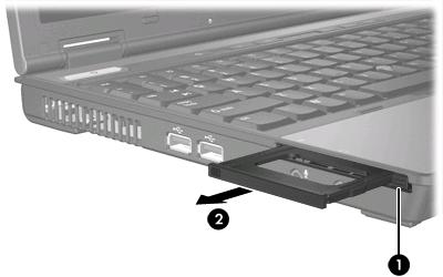 PC Kartı takma DİKKAT Bilgisayara ve dış ortam kartlarına hasar gelmesini önlemek için PC Kartı yuvasına ExpressCard takma.