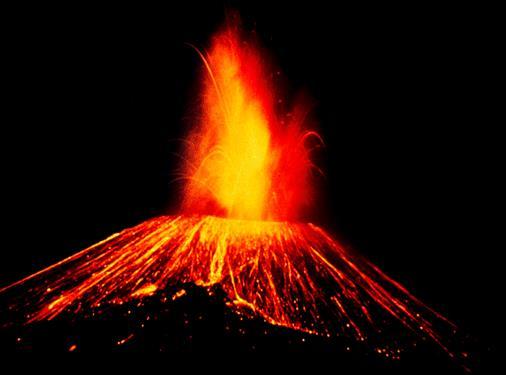 MAGMATİK FAALİYETLER Volkanik patlama Yer kabuğu içinde maddelerin ergimiş halde bulunan şekline magma adı verilir.