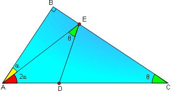 18. ÖRNEK: 19. ÖRNEK: m(abc)=90 o m(dae)=2.m(eab) m(aed)=m(acb) BE =12 br. ise DE =x kaç birimdir? m(bad)=90 o m(bac)=2.