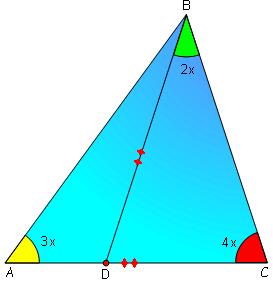 6. ÖRNEK: 7. ÖRNEK: AB = DC m(bac)=2x x kaç derecedir? m(abd)=x m(acb)=3x BAD üçgeninde m(bdc)=3x, m(bca)=3x verildiğinden DBC ikizkenar üçgendir. AC = BD m(bac)=3x x kaç derecedir?