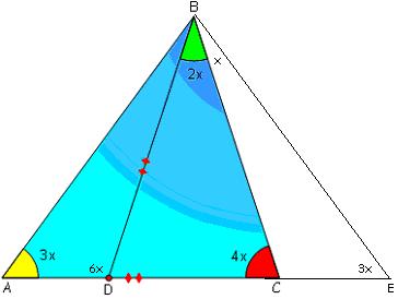 AEF ikizkenar üçgen, m(efa)=2x AB = DC verildiğinden EF = FC dir. EFC ikizkenar üçgen, m(fce)=m(fec)=x AEC üçgeninde m(ceb)=3x ACB CEB (A.A) BC AB 2 BC EB.