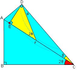 AF = FC alıp, ADC dik üçgeninin hipotenüse ait DF kenarortayı çizilirse AC DF = AF = FC = 2 DFC