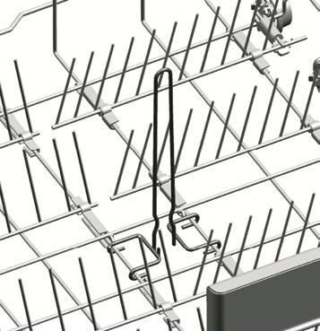 Ön Hazırlık Üst Sepet Çekmecesi Katlanabilir üst sepet telleri Makinenizin üst sepetine takılı olan sepet çekmecesine fazla tatlı kaşığı, küçük çatal ve