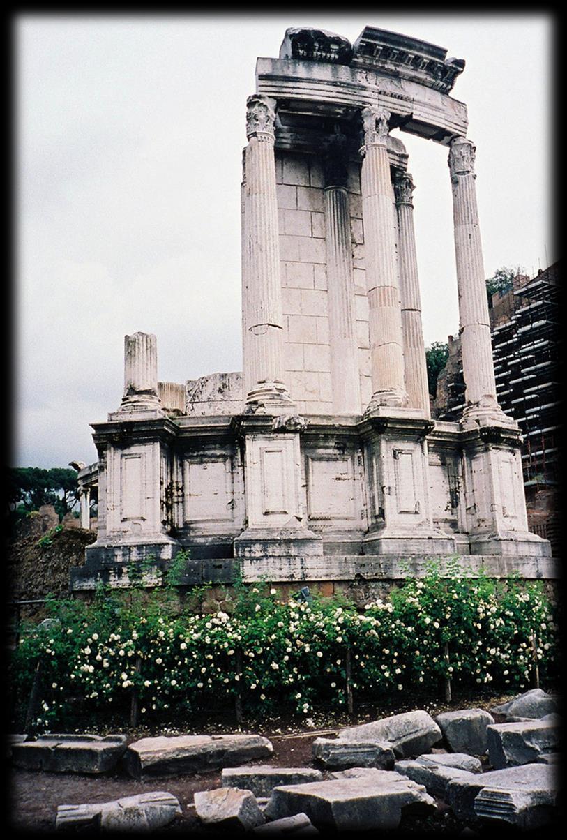 TAPINAKLAR Yuvarlak Planlı Tapınaklar M.ö. 241 yılında yapılmıştır. Yuvarlak planlıdır, taştandır. Yüksek bir podyuma sahiptir. Peripteral korint düzenindedir.