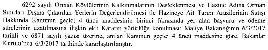 Sayfa : 36 RESMÎ GAZETE 8 Mart 2017 Sayı : 30001 Karar Sayısı : 2017/9967 Binali YILDIRIM Başbakan Recep Tayyip ERDOĞAN CUMHURBAŞKANI N. CANİKLİ M. ŞİMŞEK N. KURTULMUŞ V.