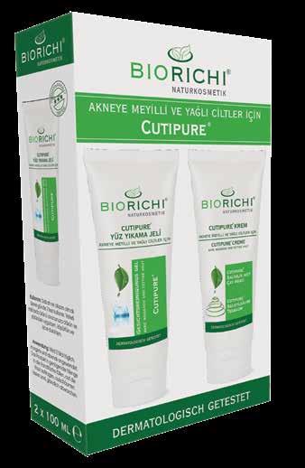 wellness Biorichi Cutipure Yüz Yıkama Jeli Tüp 100 ml Arındırıcı özelliği ile, yağlı ve akneye eğilimli ciltler için formüle edilmiştir.