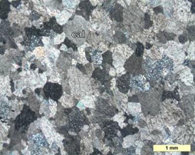 Hipokristalen porfirik dokuya sahip olan fenokristaller içerisinde öz şekilli amfibol mineralleri, temiz altere olmamış öz
