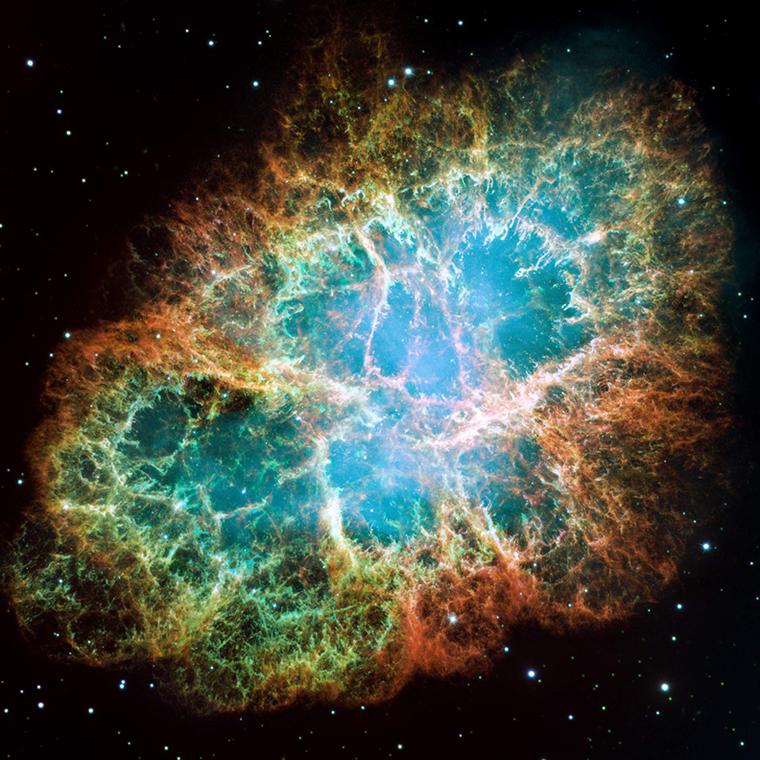 Şekil 5.7: Boğa takım yıldızında Yengeç bulutsusu Süpernova kalıntıları: Boğa takım yıldızı içindeki Yengeç bulutsusu buna en güzel örnektir (Şekil 5.7).