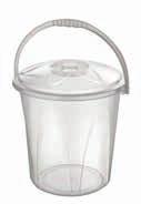 0,073 31/31/30,5 Code / Kod : AK199 Transparent Bucket With Plastic Handle Nr : 4 Şeffaf