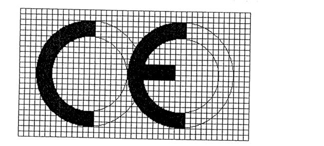 CE uygunluk iareti "CE" harflerinden oluur. EK-XII CE UYGUNLUK PARET - Eer iaret büyültülür veya küçültülür ise, yukardaki çizim içinde gösterilen oranlar deimemelidir.
