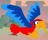 . a)papağanın yatay konumda sürekli uçmasını sağlar. b)papağanın (20,25) konumundan (0.