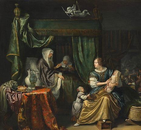 Resim 4:Yeni Doğan (The New Born Baby), Matthijs Naiveu, 1675, Metropolitan Museum of Art, New York.