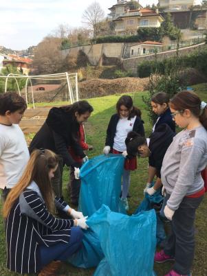 İlkokul ECO-TED ve Bahçecilik ve Bilimsel Projeler kulübü öğrencileri Yeşil Okul