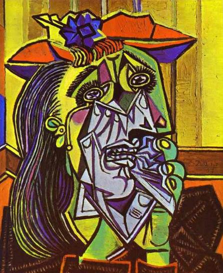 Resim 7. Ağlayan Kadın, Tuval Üzerine Yağlıboya, 60x49cm, Picasso, 1937 (http://www.manzara.gen.tr/unlu-resimleri/pablo-picasso-aglayan-kadin-15213.html) Resim 8.