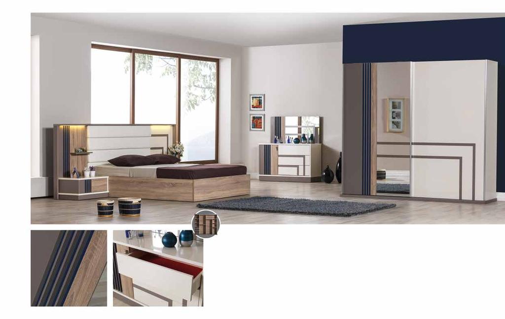 Sema. Yatak Odası / Bedroom Set Renklerin cümbüşü ve muhteşem uyumu. Özel işçiliği ile yatak odalarınıza Sema Yatak Odası geliyor.