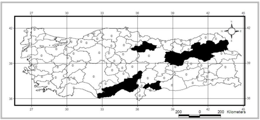 186 Dünya yayılışı: Türkiye, Suriye. Korotip: SW-Asiatic (Syro-Anatolian).