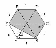 ABCDEF düzgün altıgen 6 tane eş eşkenar üçgenden oluşmaktadır.