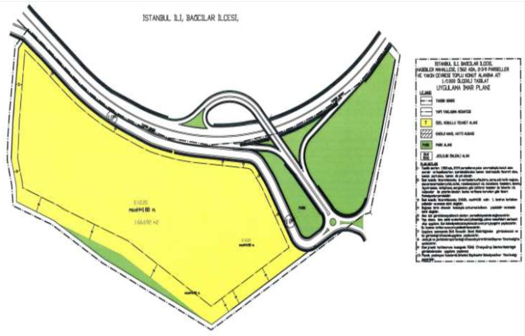 3 - DEĞERLEME KONUSU TAŞINMAZ İLE İLGİLİ BİLGİLER 3.1 - Tanımı İstanbul İli, Bağcılar İlçesi, Habipler' de 1562 ada, 11 no lu parsel üzerinde inşaatı devam eden Batı Şehir Projesi dir.