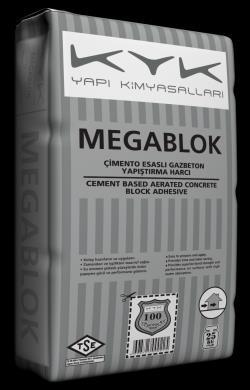 MegaBlok Çimento esaslı, gazbeton yapıştırma harcı TS EN 998-2 ÜRÜN TANIMI Kayma özelliği azaltılmış, çimento esaslı, seramik yapıştırma harcıdır.