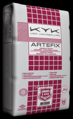 ARTEFIX Çimento esaslı, seramik yapıştırma harcı TS EN 12004 CE ÜRÜN TANIMI Kayma özelliği azaltılmış, çimento esaslı, seramik yapıştırma harcıdır.