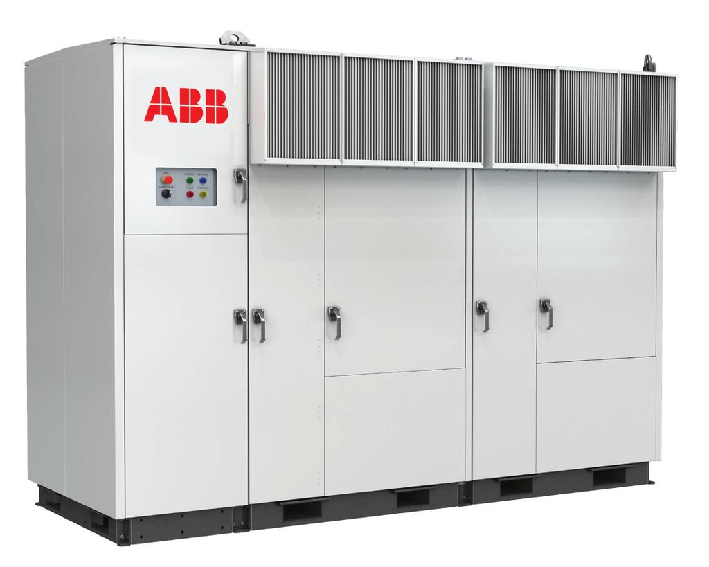 ABB merkezi inverterler Teknik veri ve tipler Tip tanımı -58-1818kVA-I -58-1909kVA-J -58-2000kVA-K Giriş (DC) Tavsiye edilen maksimum PV gücü (P PV, max ) 1) 2910 kwp 3055 kwp 3200 kwp Maksimum DC