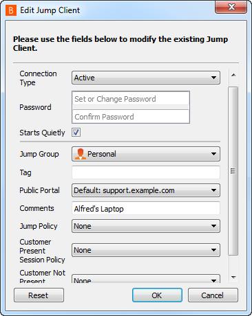 Katılımsız Bilgisayarlara Erişmek İçin Jump Clients'ı Kullanma Son kullanıcı desteği olmadan tekil bir bilgisayara erişmek için, ya bir oturum içerisinden ya da yönetici arayüzünün Jump Clients