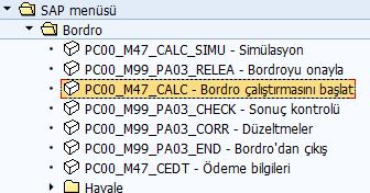 2. İlgili Bordro Alt Birimi'ni seçiniz. 3. Gerçek bordro çalıştırması için yalnızca "Cari dönem"i işaretleyiniz. Başka bir dönem için çalıştırma yalnızca simülasyon çalışmasında geçerlidir. 4.