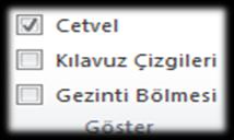 Belge Görünümleri Web düzeni: Web sayfası görünümüne geçmemizi sağlar. Anahat: Belgeyi anahat olarak görüntülemeyi ve anahat araçlarını görmeyi sağlar.